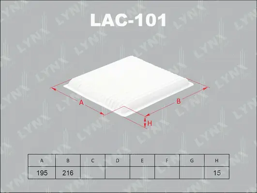 Filter, cabin air (LAC-101)