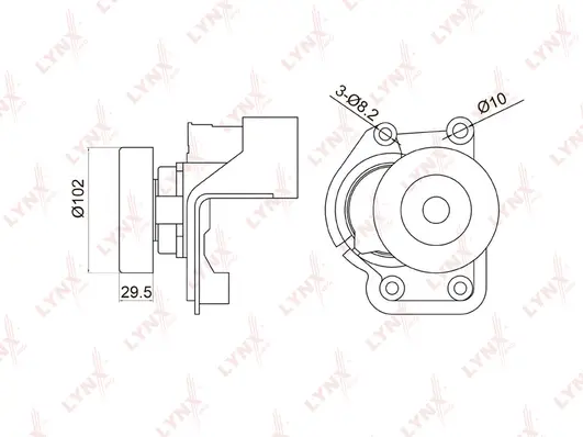 Belt Tensioner, V-ribbed belt (PT-3047)