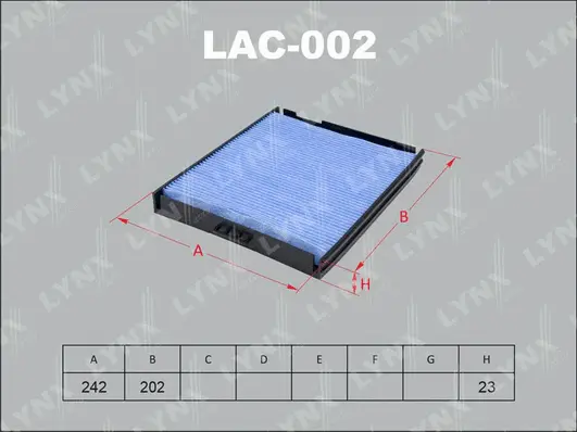 Filter, cabin air (LAC-002)