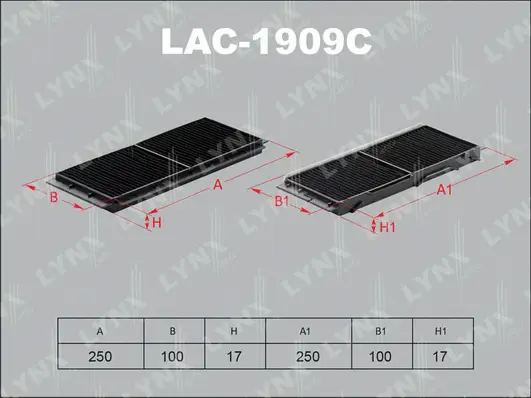 Filter, cabin air (LAC-1909C)