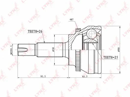 Joint Kit, drive shaft (CO-3647A)