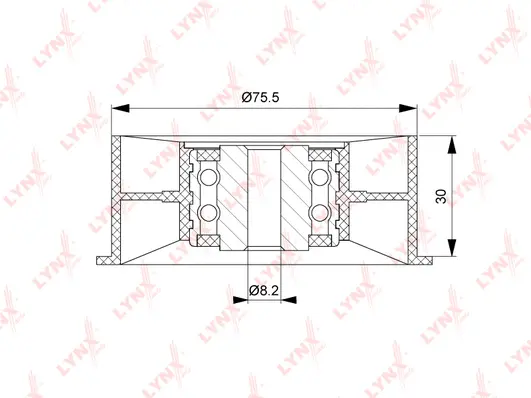 Deflection/Guide Pulley, timing belt (PB-3106)