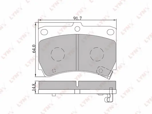 Brake Pad Set, disc brake (BD-5105)