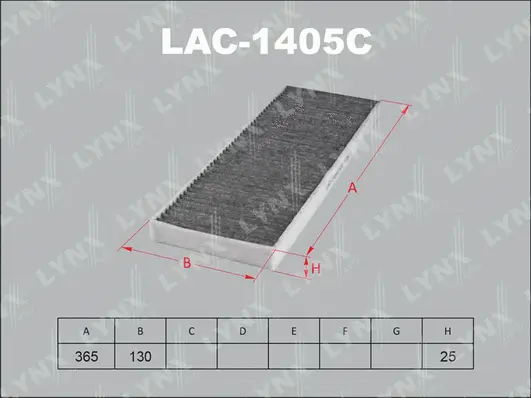 Filter, cabin air (LAC-1405C)