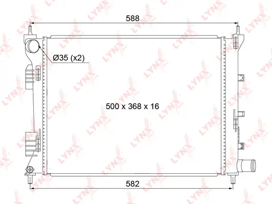 Radiator, engine cooling (RB-1048)