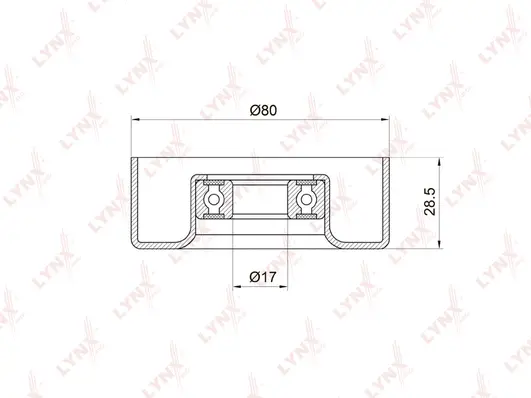 Tensioner Pulley, V-ribbed belt (PB-5010)