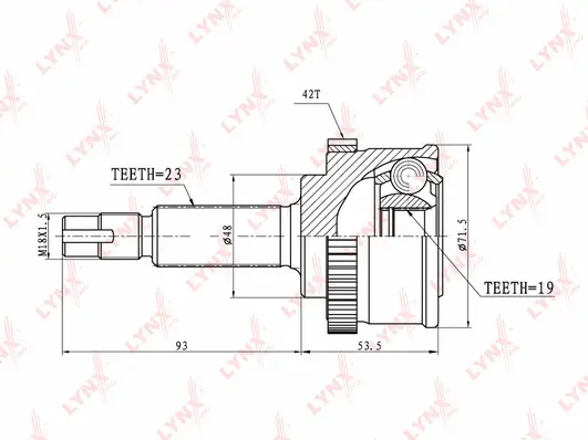Joint Kit, drive shaft (CO-5701A)