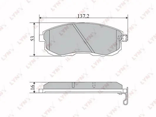 Brake Pad Set, disc brake (BD-5724)
