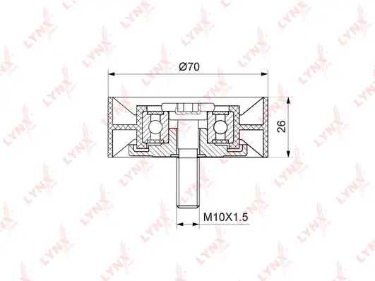 Deflection/Guide Pulley, V-ribbed belt (PB-7124)