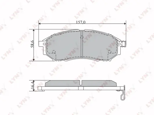 Brake Pad Set, disc brake (BD-5725)