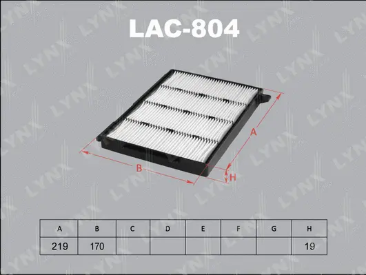 Filter, cabin air (LAC-804)