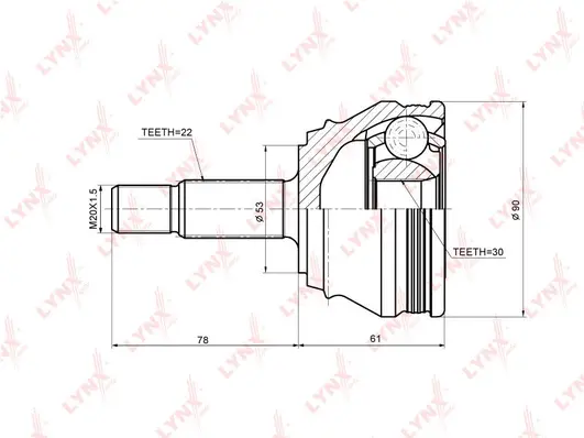 Joint Kit, drive shaft (CO-8013A)