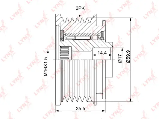 Alternator Freewheel Clutch (PA-1175)