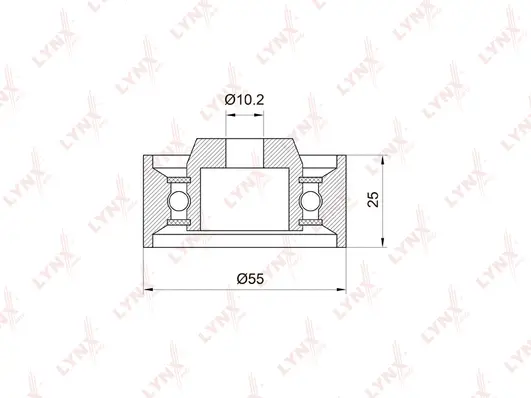Deflection/Guide Pulley, timing belt (PB-3009)