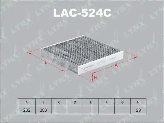 Filter, cabin air (LAC-524C)