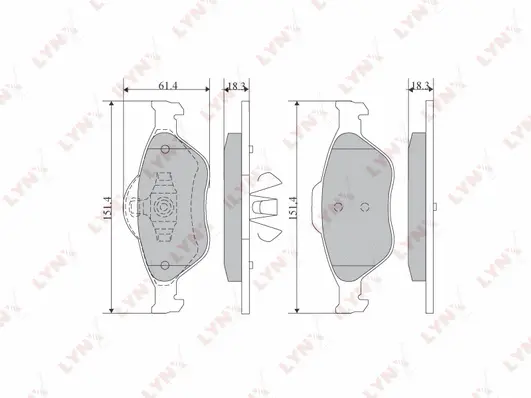Brake Pad Set, disc brake (BD-5108)
