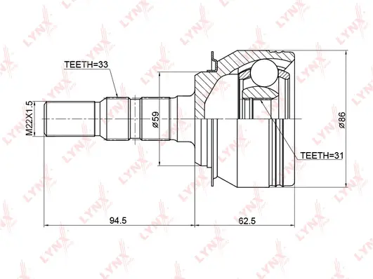 Joint Kit, drive shaft (CO-3766)