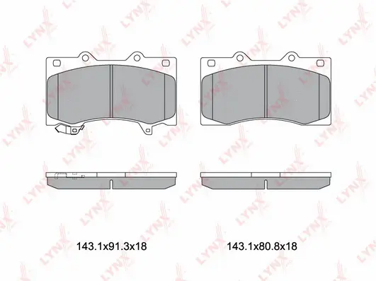 Brake Pad Set, disc brake (BD-5744)