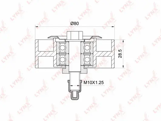 Deflection/Guide Pulley, V-ribbed belt (PB-7243)