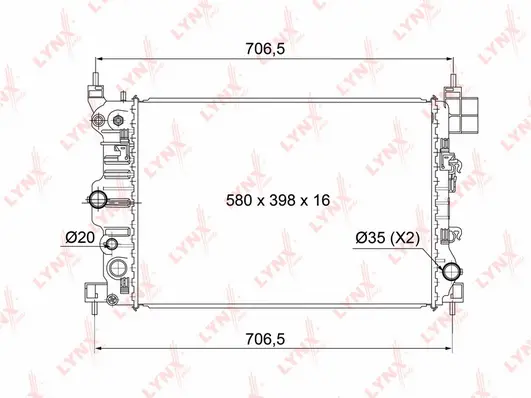 Radiator, engine cooling (RB-1009)
