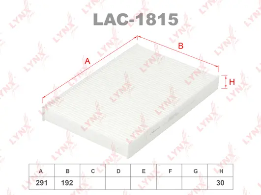 Filter, cabin air (LAC-1815)
