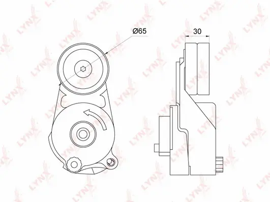 Belt Tensioner, V-ribbed belt (PT-3162)