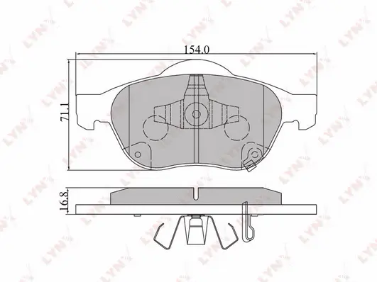 Brake Pad Set, disc brake (BD-7545)