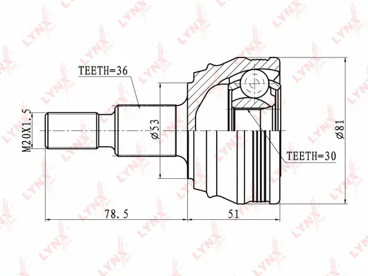 Joint Kit, drive shaft (CO-2800)