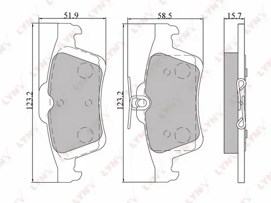 Brake Pad Set, disc brake (BD-5901)