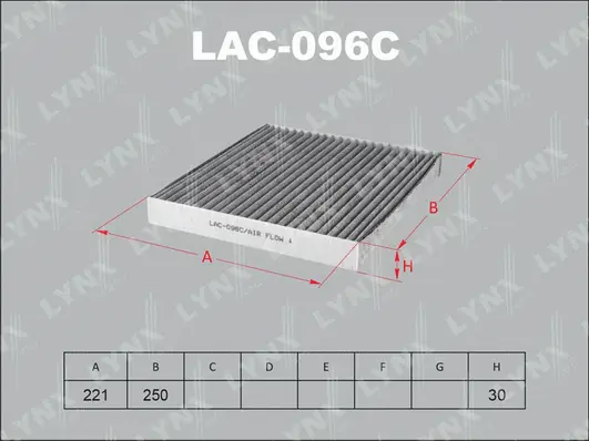 Filter, cabin air (LAC-096C)