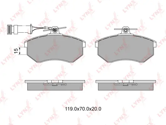 Brake Pad Set, disc brake (BD-1201)