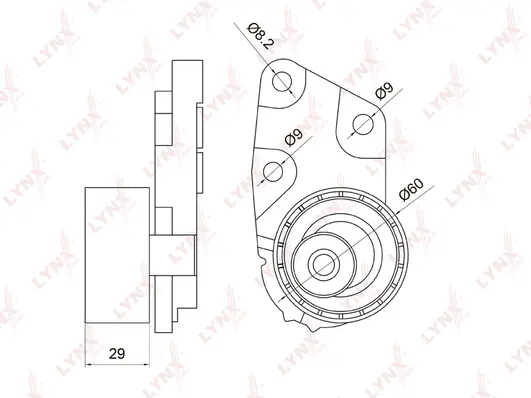 Tensioner Pulley, timing belt (PB-1074)