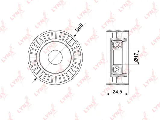 Tensioner Pulley, V-ribbed belt