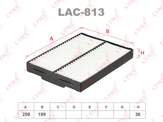 Filter, cabin air (LAC-813)