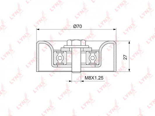 Tensioner Pulley, V-ribbed belt (PB-5271)