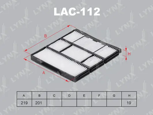 Filter, cabin air (LAC-112)