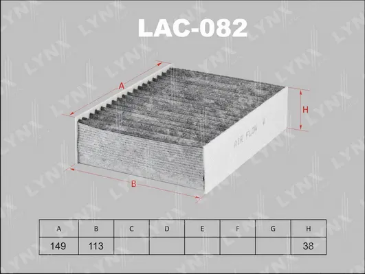 Filter, cabin air (LAC-082)