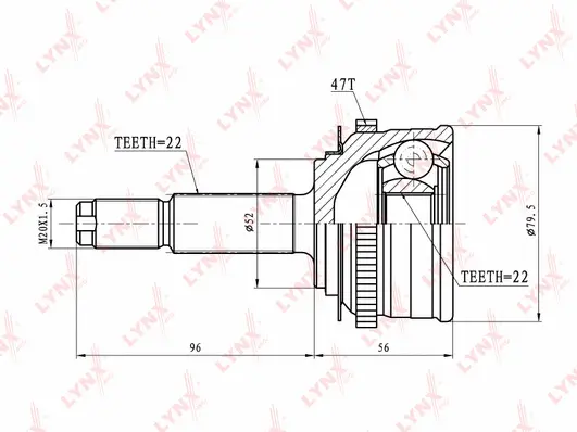 Joint Kit, drive shaft (CO-1802A)