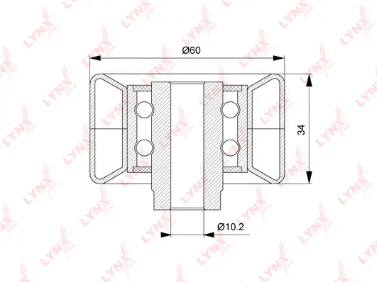 Deflection/Guide Pulley, timing belt (PB-3049)