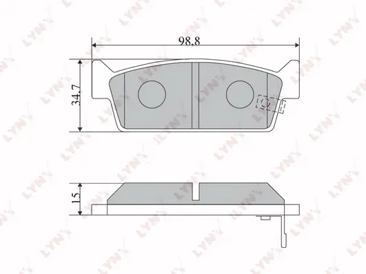 Brake Pad Set, disc brake (BD-5726)