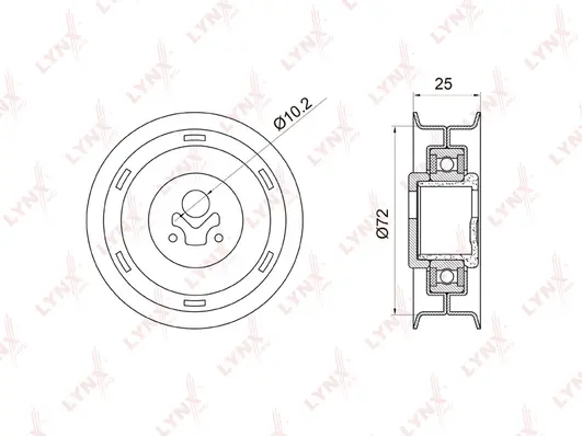 Tensioner Pulley, timing belt (PB-1002)