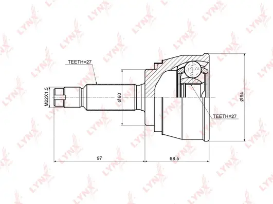 Joint Kit, drive shaft (CO-5520)