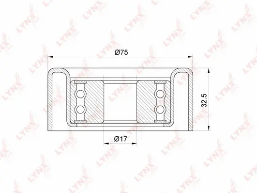 Tensioner Pulley, V-ribbed belt (PB-5126)