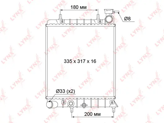 Radiator, engine cooling (RB-1046)