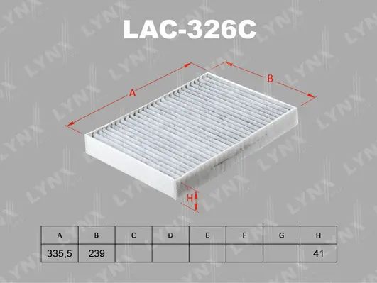 Filter, cabin air (LAC-326C)