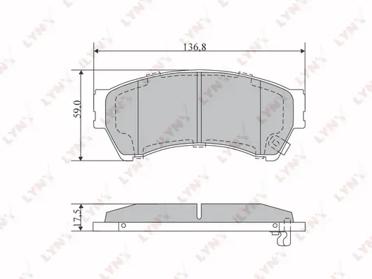 Brake Pad Set, disc brake (BD-5118)