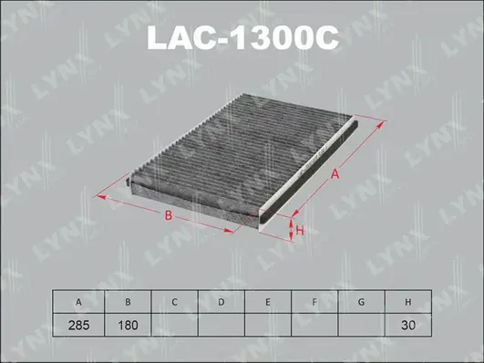 Filter, cabin air (LAC-1300C)