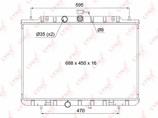 Radiator, engine cooling (RB-1105)