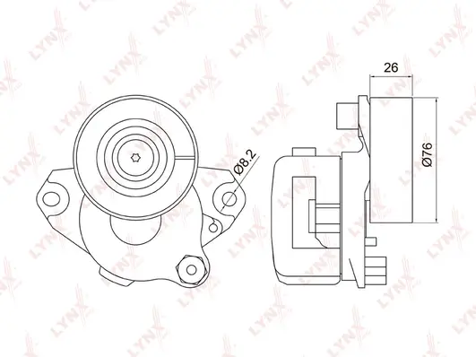 Belt Tensioner, V-ribbed belt (PT-3020)