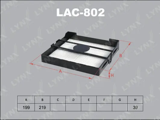 Filter, cabin air (LAC-802)